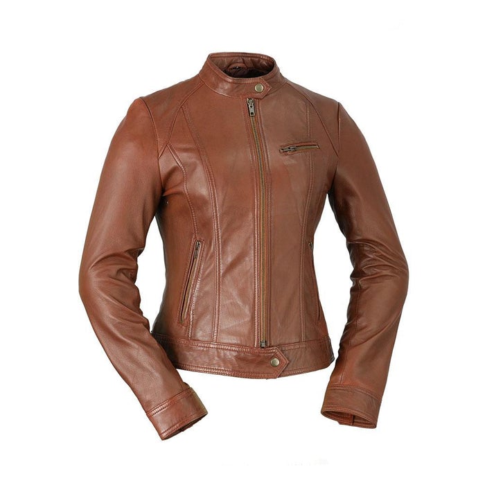 Favorite - Women's Fashion Leather Jacket (Whiskey) Women's Fashion Leather Jacket Best Leather Ny XS Whiskey