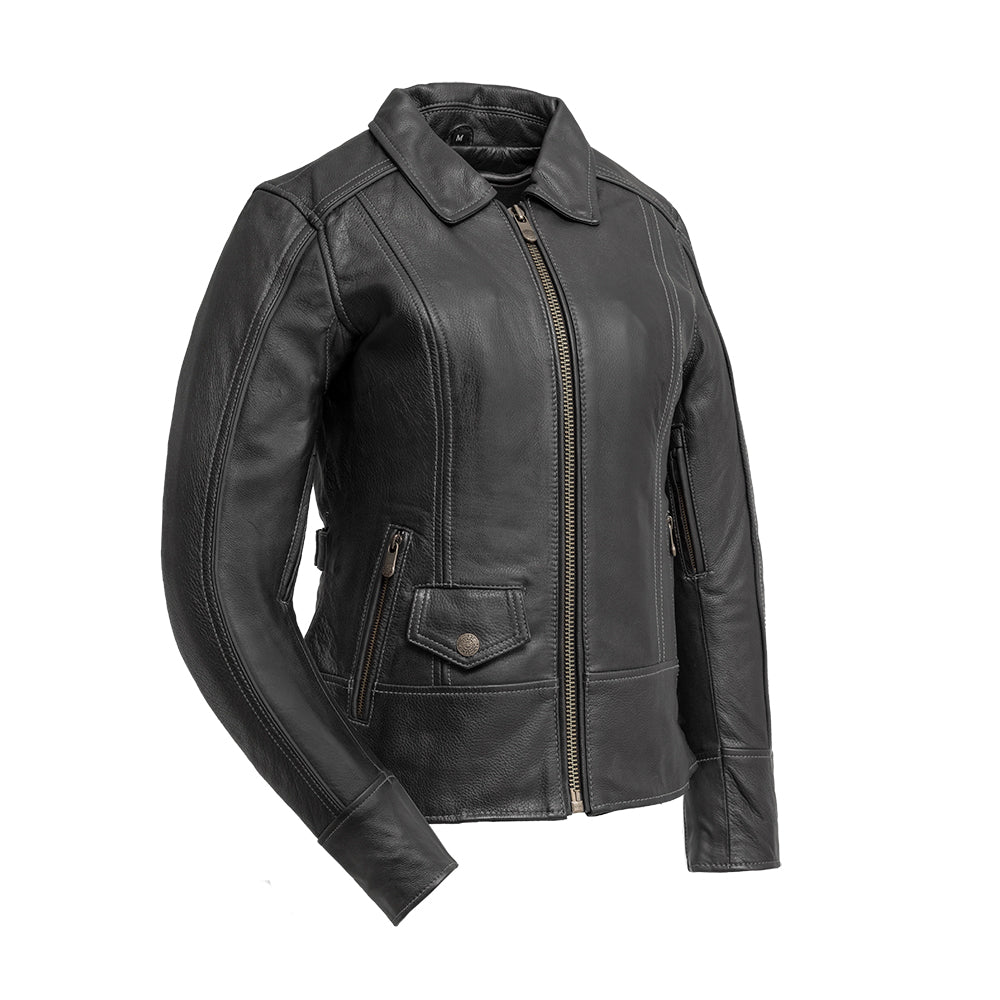 Corsa - Women's Motorcycle Leather Jacket Women's Leather Jacket Best Leather Ny Black XS