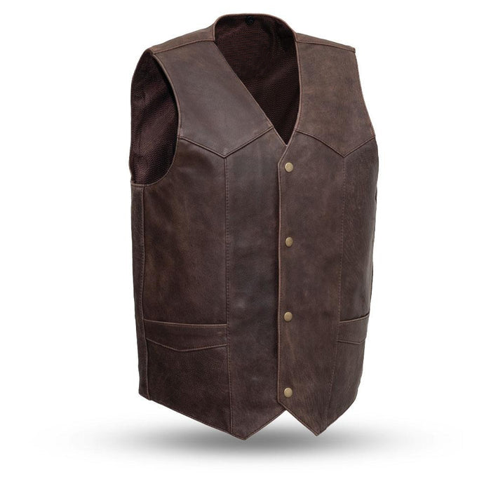 GLADIATOR - Motorcycle Leather Vest Men's Vest Best Leather Ny S  