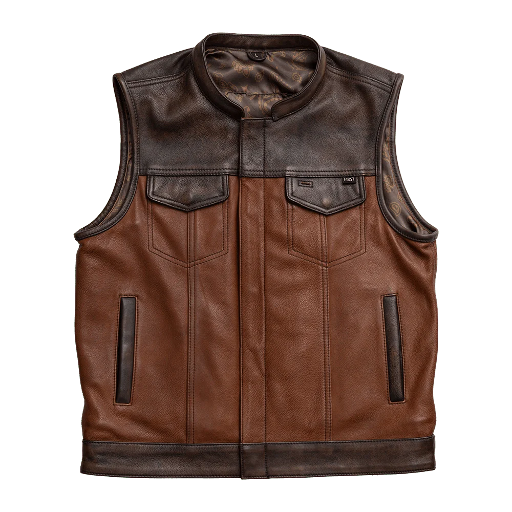 Goddess Men's Leather Motorcycle Vest Men's Leather Vest Best Leather Ny S
