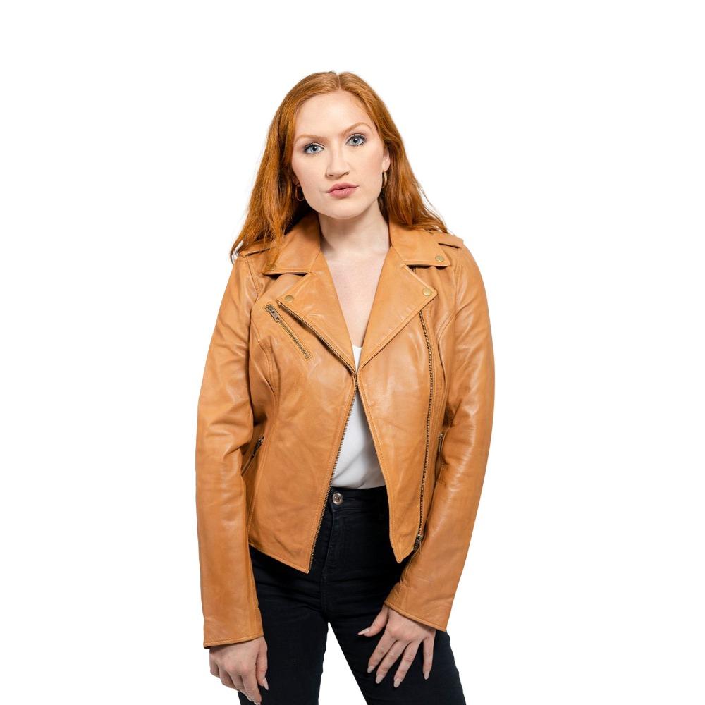 Harper - Women's Fashion Leather Jacket (Autumn)