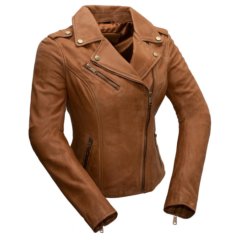 Harper - Women's Fashion Leather Jacket (Autumn)