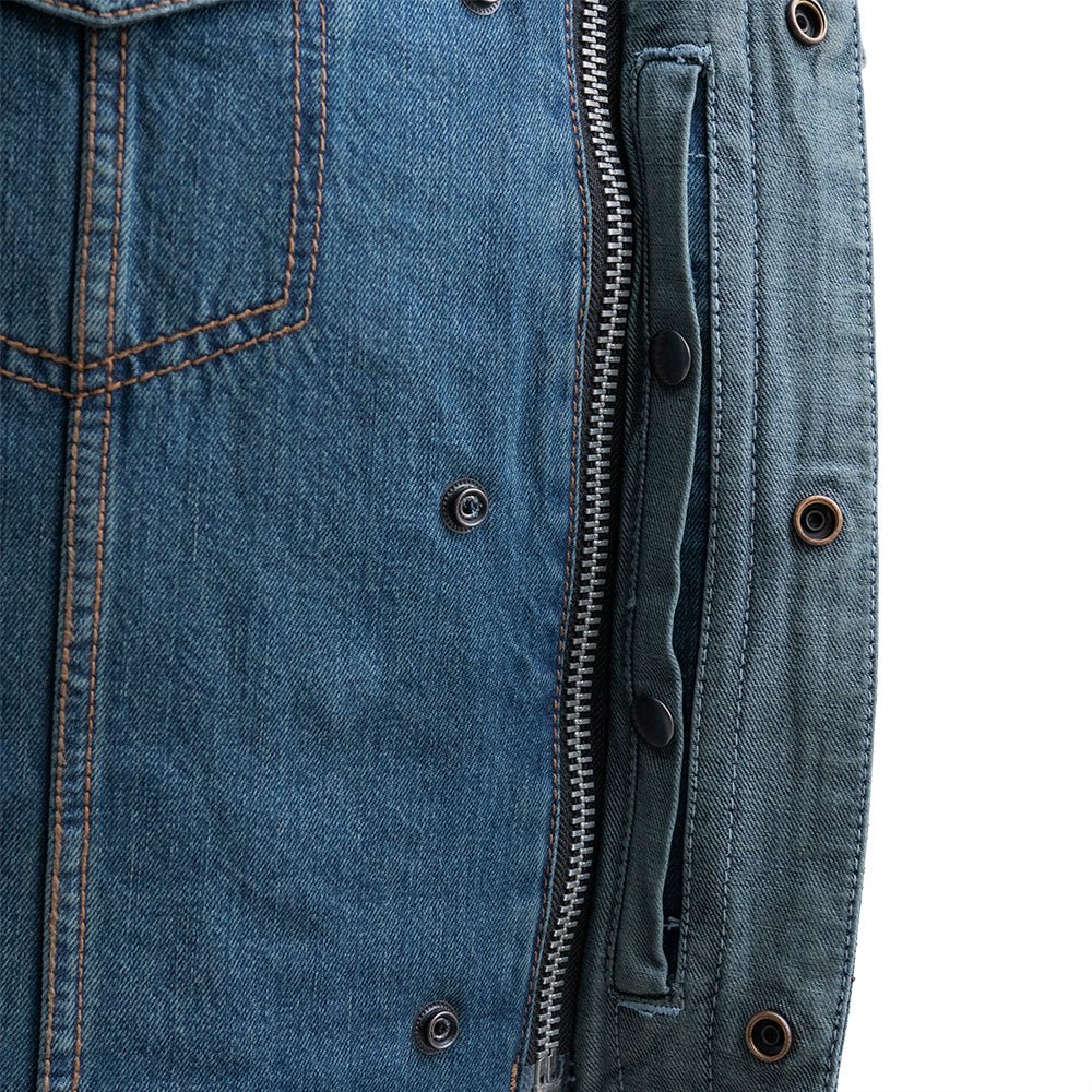 KINGS - Motorcycle Denim Vest Men's Denim Vest Best Leather Ny