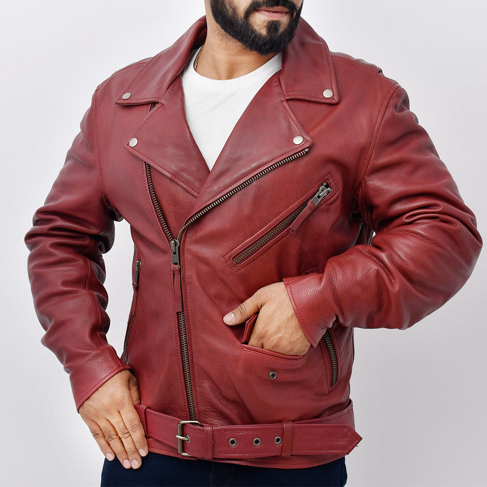 HEROIC Men's Leather Motorcycle Jacket Men's Motorcycle Jacket Best Leather Ny