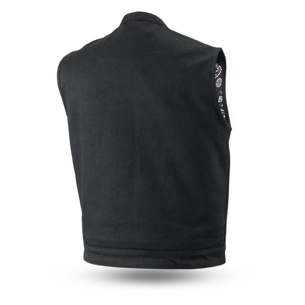 METRO - Motorcycle Canvas Vest Men's Canvas Vests Best Leather Ny