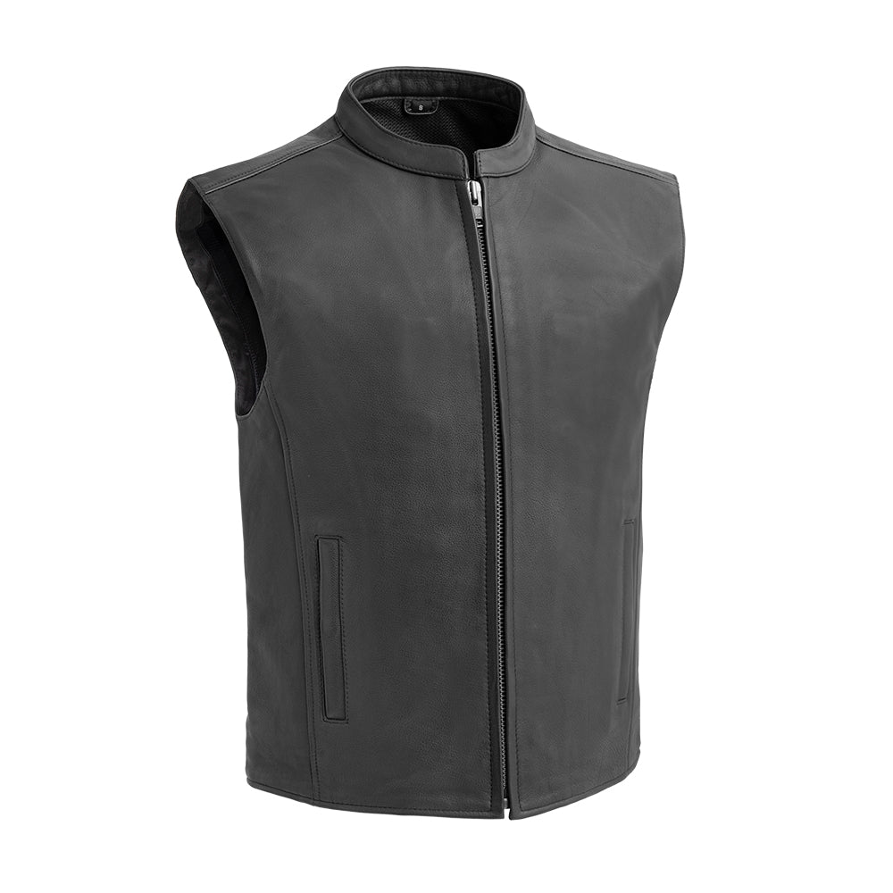 HIRO - Motorcycle Leather Vest Men's Leather Vest Best Leather Ny S