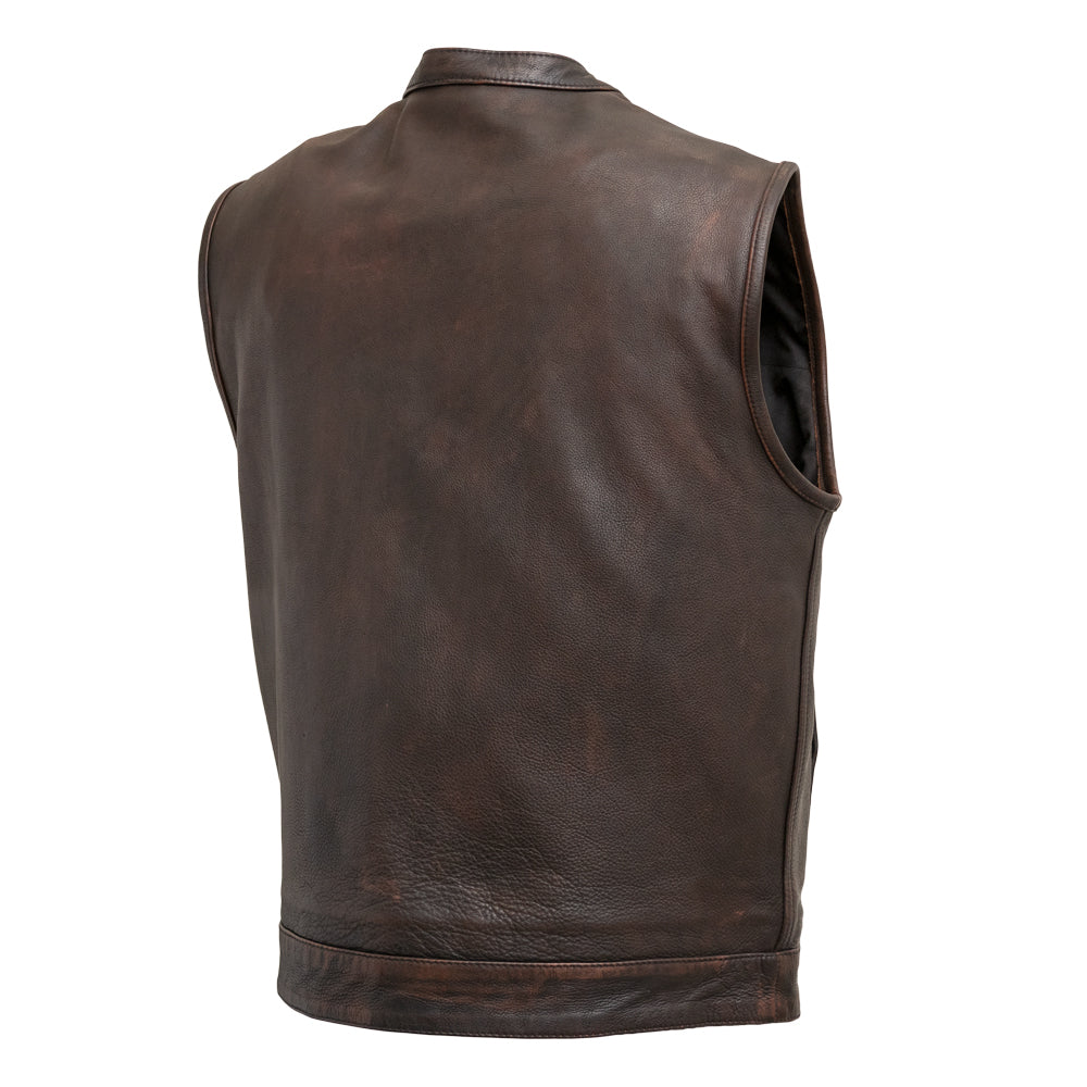 HUK - Motorcycle Leather Vest Men's Vest Best Leather Ny   