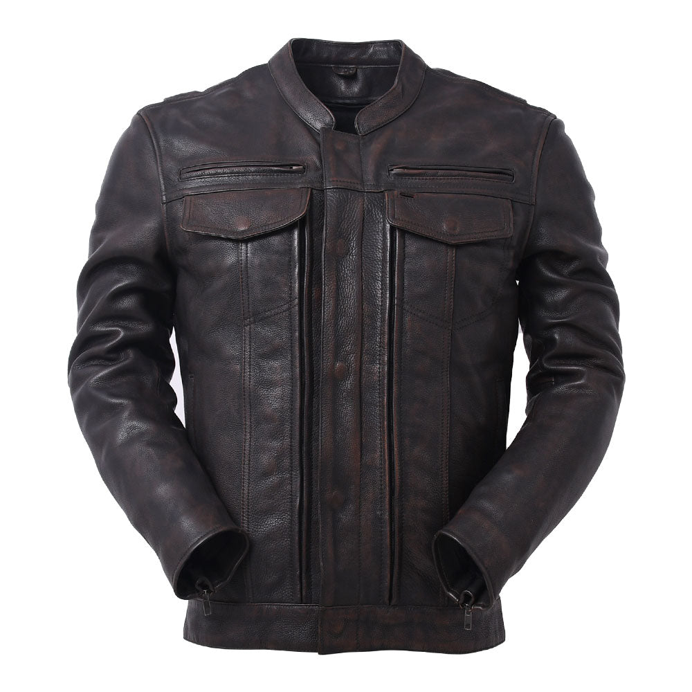 HUNTER Scooter Style Leather Jacket Men's Jacket Best Leather Ny S Copper 