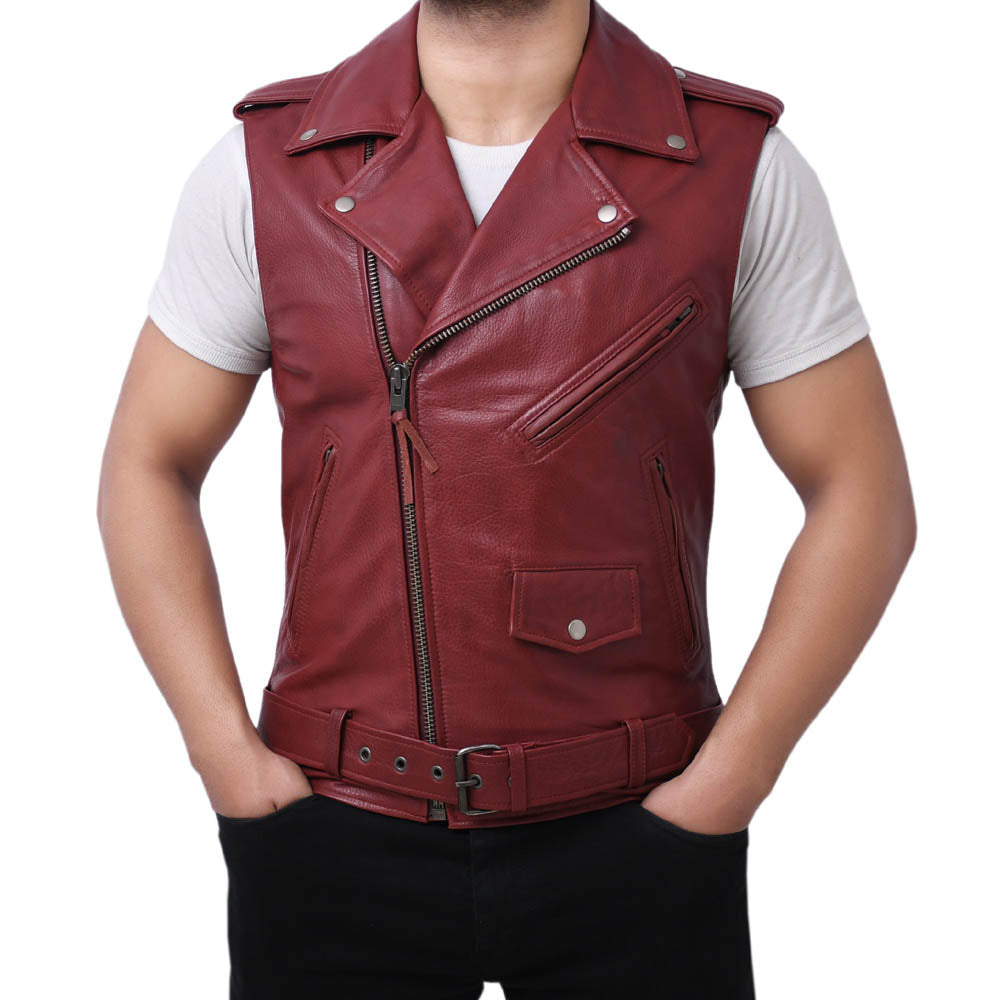 ICONIC - Motorcycle Leather Vest Men's Leather Vest Best Leather Ny