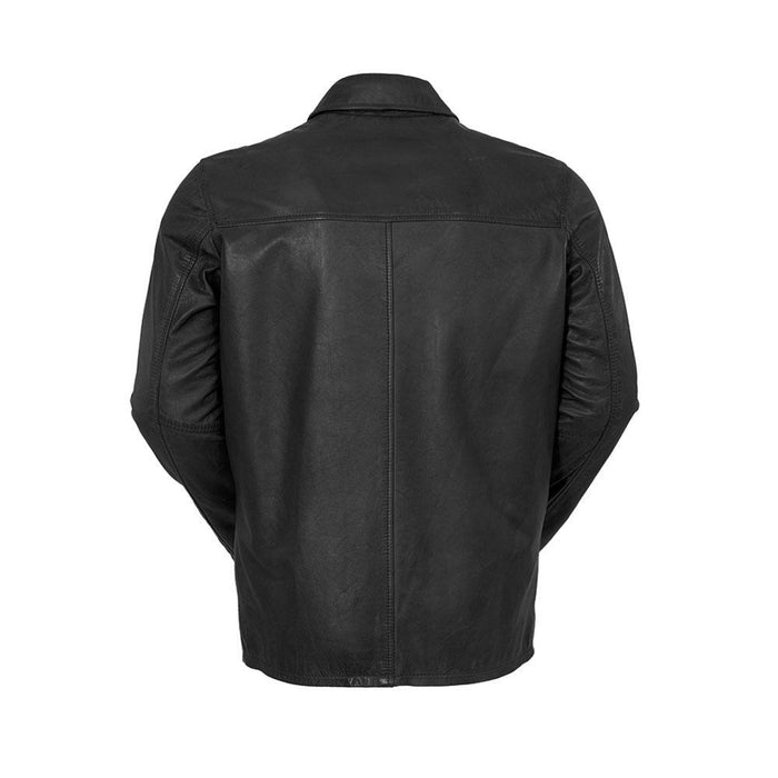 Indiana - Men's Casual Fashion Leather Jacket (Black)