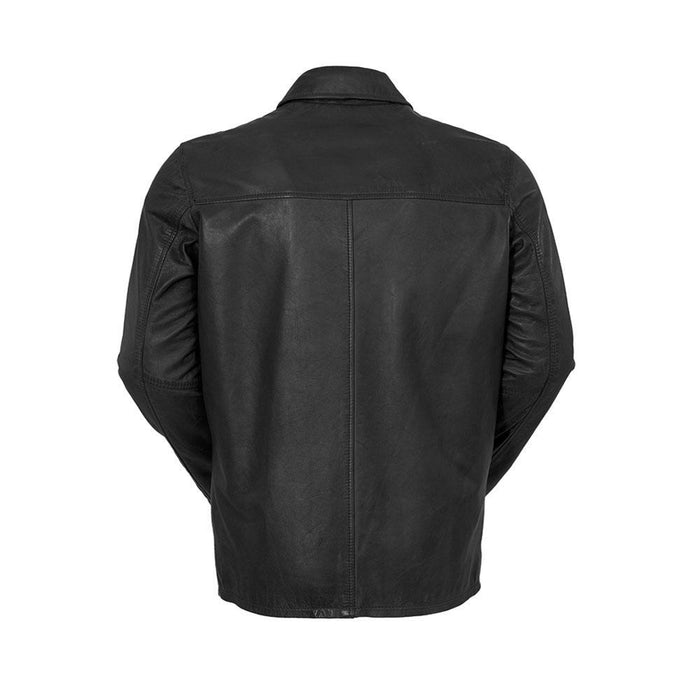 Indiana - Men's Casual Fashion Leather Jacket (Black) Men's Fashion Leather Jacket Best Leather Ny