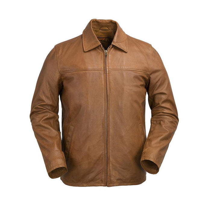 Indiana - Men's Casual Fashion Leather Jacket (Whiskey)