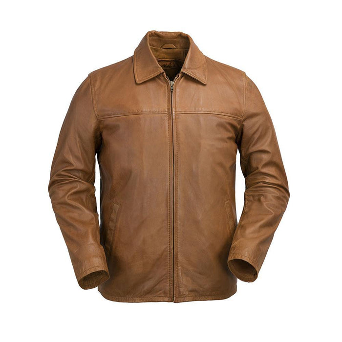 Indiana - Men's Casual Fashion Leather Jacket (Whiskey) Men's Fashion Leather Jacket Best Leather Ny Whiskey S