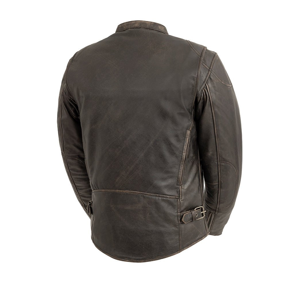 Mad Max - Men's Leather Motorcycle Jacket (Antique Brown) Men's Motorcycle Jacket Best Leather Ny