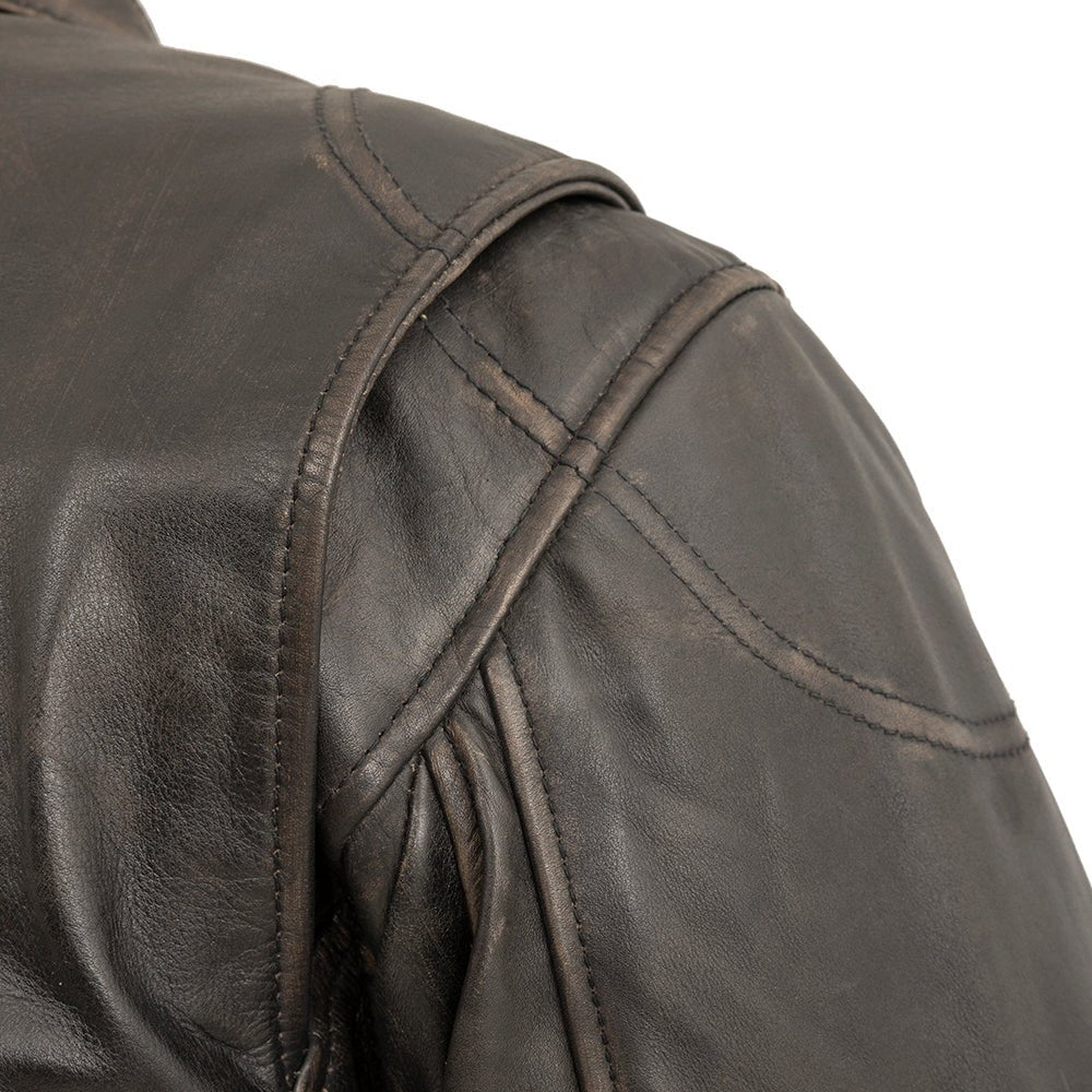 Mad Max - Men's Leather Motorcycle Jacket (Antique Brown) Men's Motorcycle Jacket Best Leather Ny