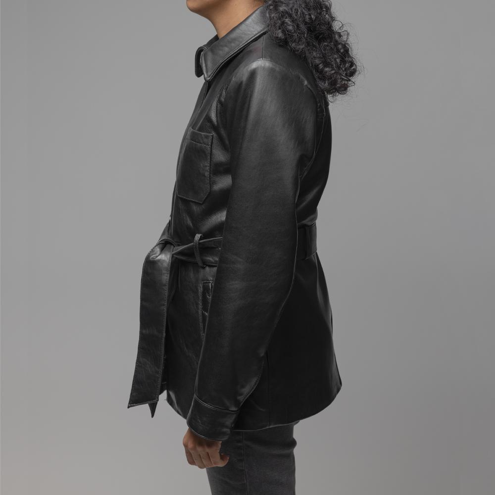 Janely Womens Fashion Leather Jacket Women's New Zealand Lambskin Leather FMCo