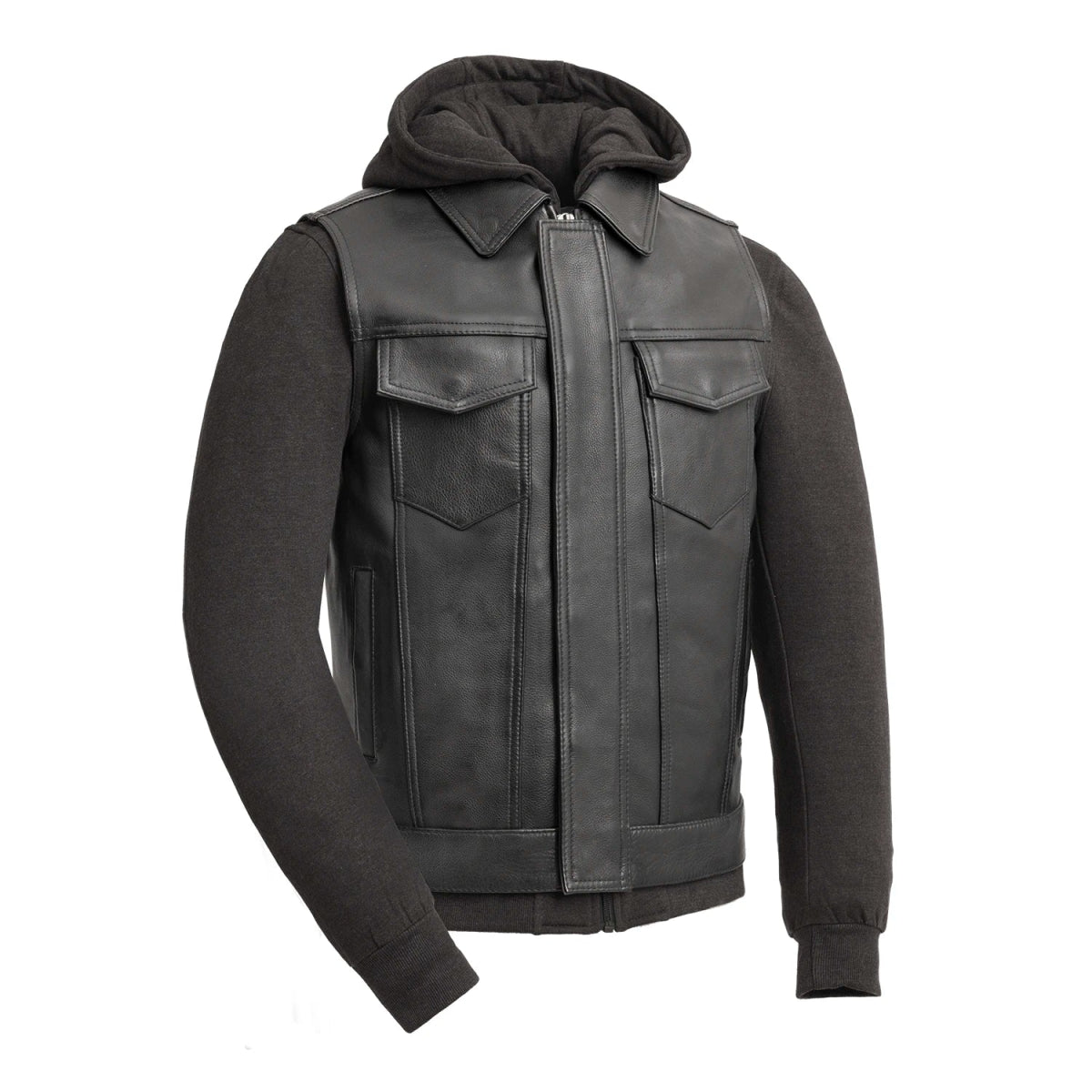 CRUZE - Motorcycle Leather Vest Men's Leather Vest Best Leather Ny Black S