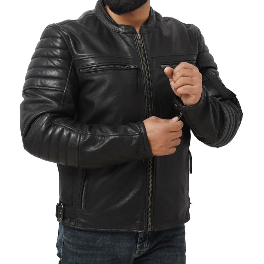 KINGS Men's Leather Motorcycle Jacket Men's Motorcycle Jacket Best Leather Ny