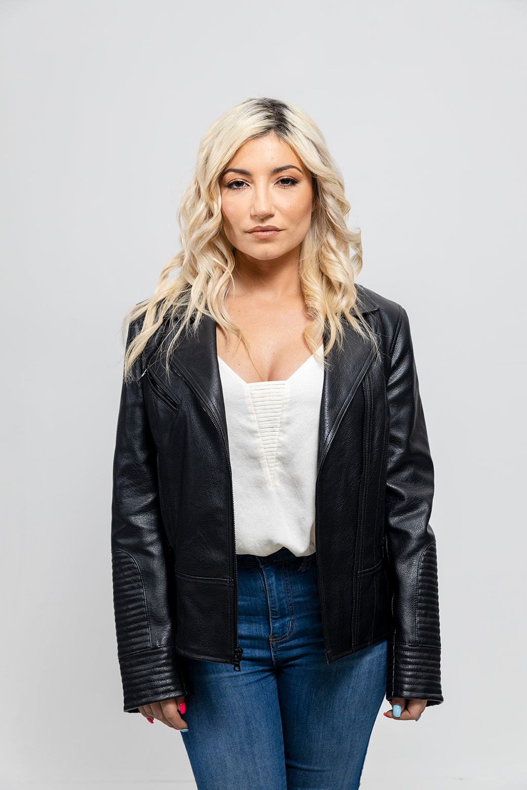 Lauren - Women's Vegan Faux Leather Jacket Jacket Best Leather Ny XS Black 