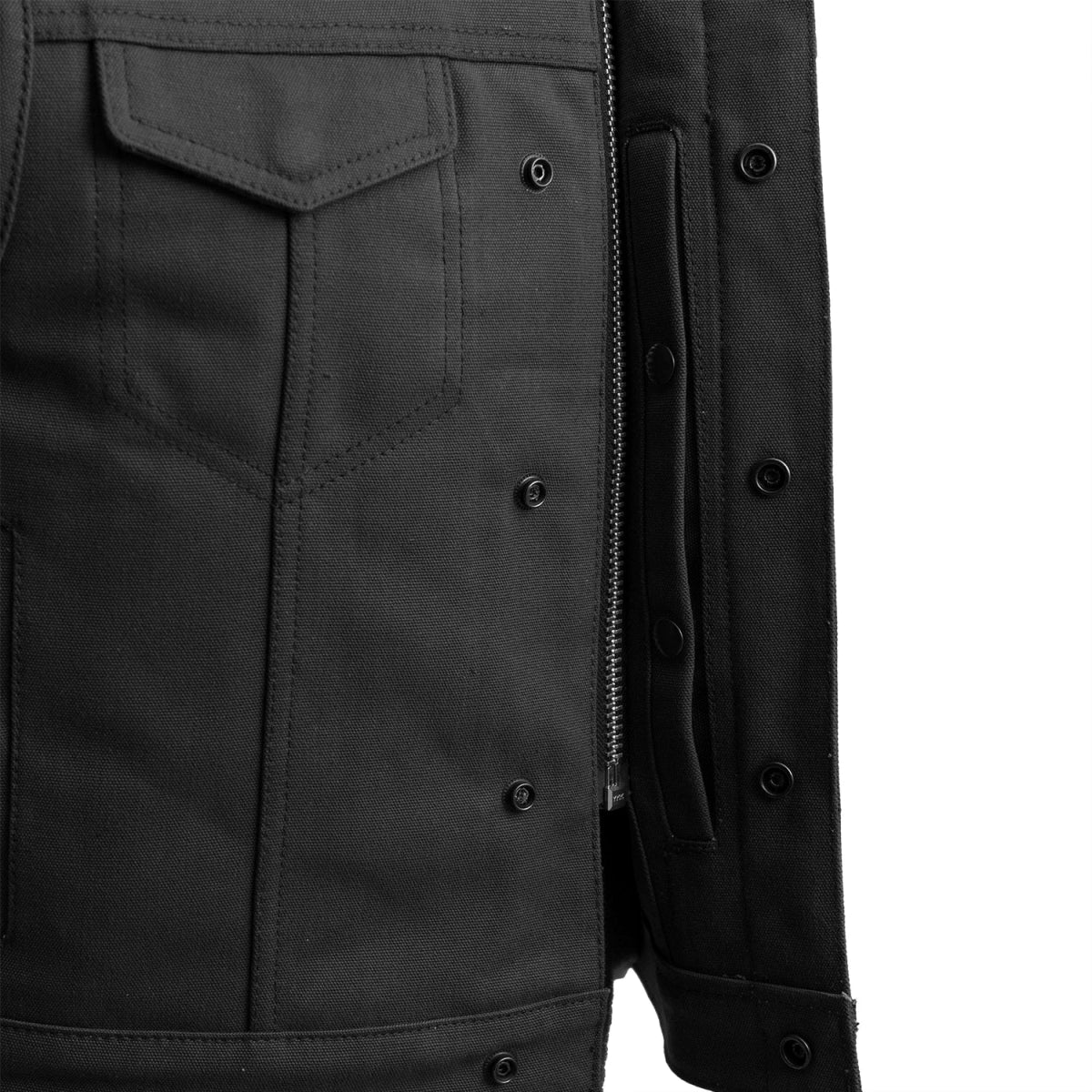 ROCK - Motorcycle Canvas Vest Men's Canvas Vests Best Leather Ny