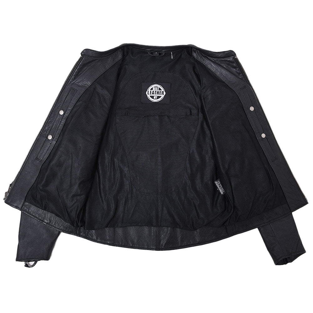 Mad Max - Men's Motorcycle Leather Jacket (Black) Men's Jacket Best Leather Ny   