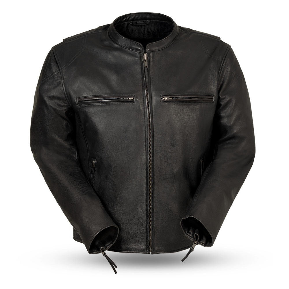 Mad Max - Men's Motorcycle Leather Jacket (Black) Men's Jacket Best Leather Ny S  