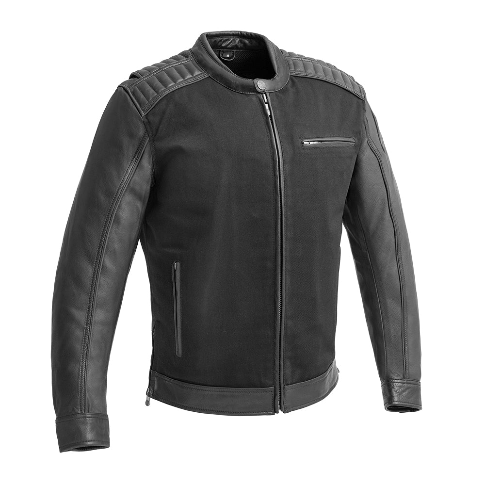 MARTIAL Motorcycle Twill/Leather Jacket Men's Motorcycle Jacket Best Leather Ny Black XS