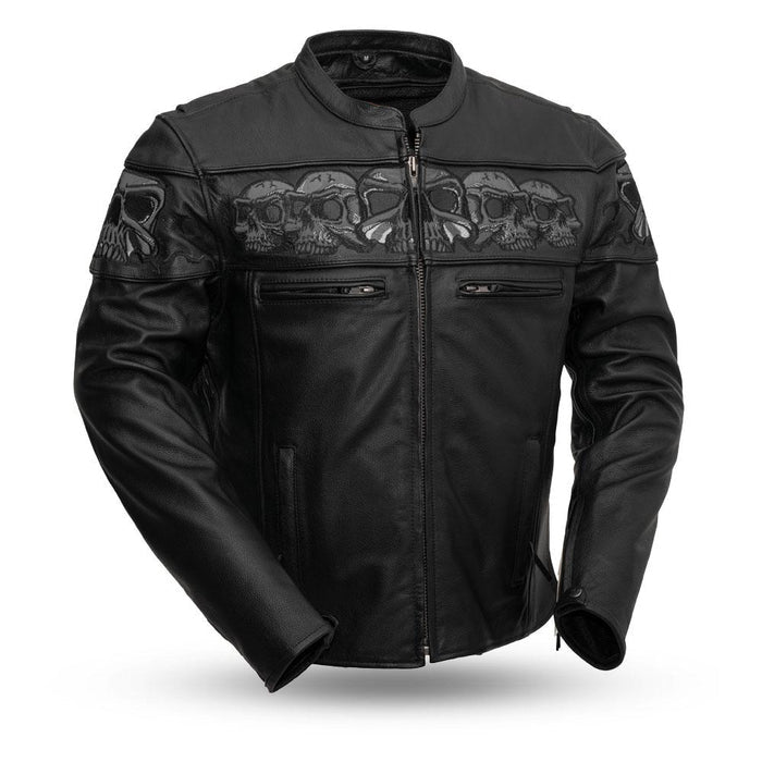 MORTAL Men's Leather Motorcycle Jacket Men's Motorcycle Jacket Best Leather Ny Black S