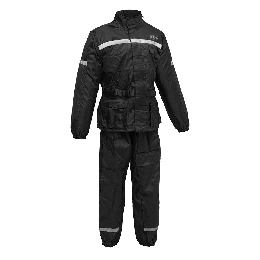 Sinuous - Men's Motorcycle Rain Suit Rain Suit Best Leather Ny Black S