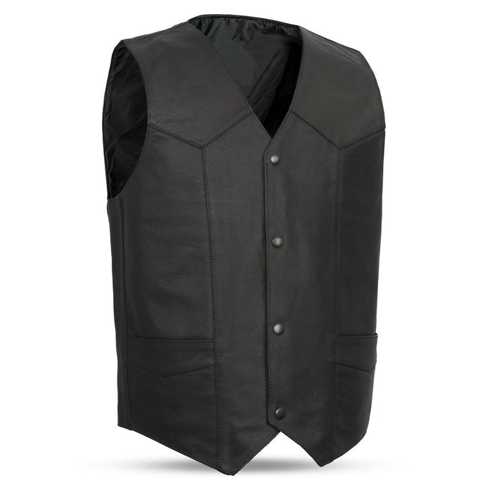 NATE - Motorcycle Leather Vest Men's Leather Vest Best Leather Ny S