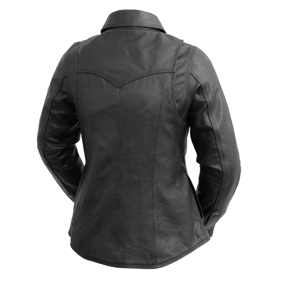 Zenith Women's Leather Motorcycle Shirt Women's Motorcycle Leather Jacket Best Leather NY Company