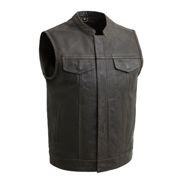 OTTO - Motorcycle Leather Vest Men's Vest Best Leather Ny S Black/Olive 
