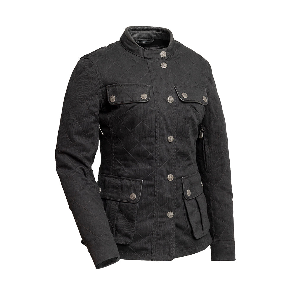 Storm - Women's Twill Motorcycle Jacket Women's Motorcycle Leather Jacket Best Leather NY Company XS