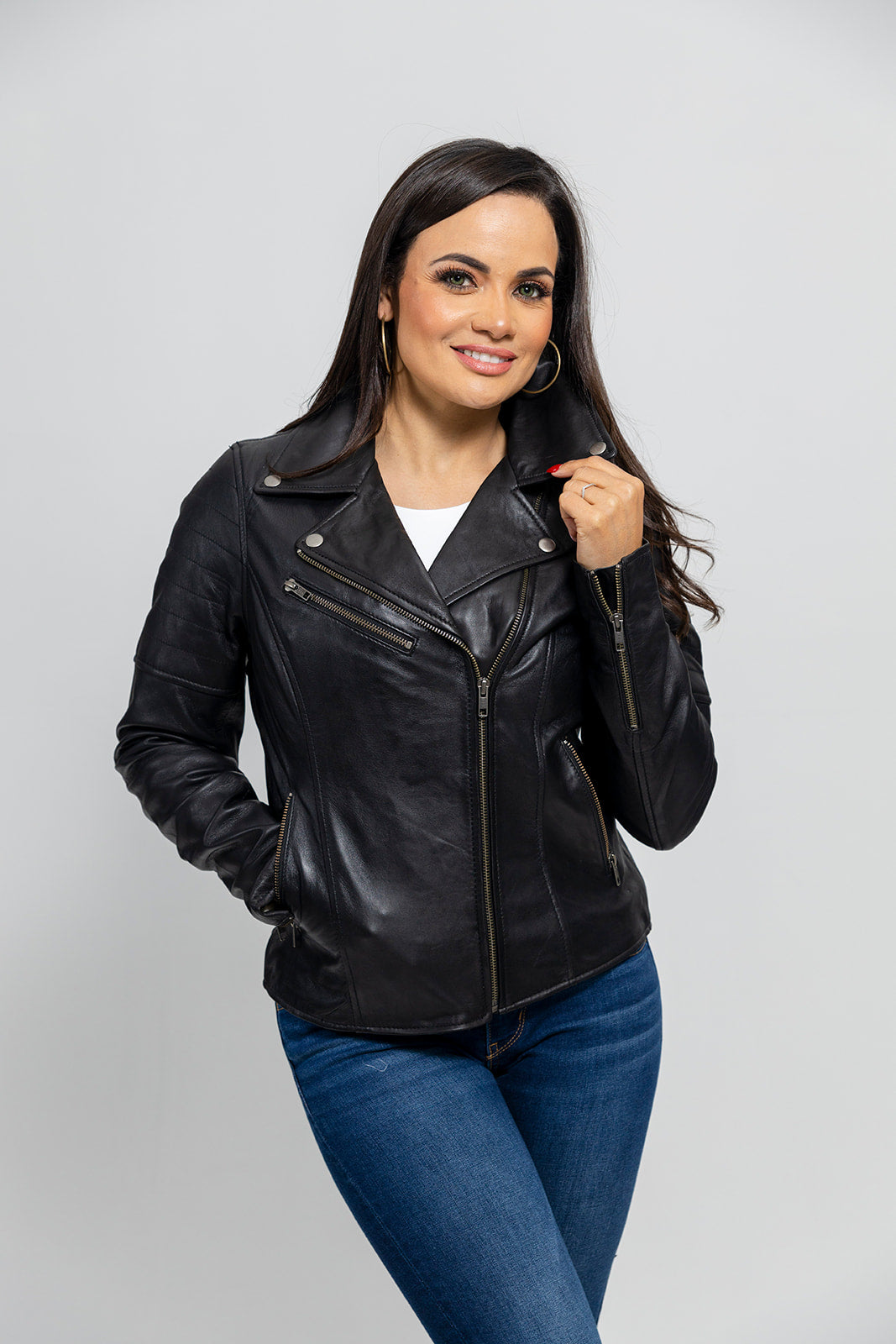 Princess - Women's Fashion Lambskin Leather Jacket (Black) Women's Fashion Leather Jacket Best Leather Ny
