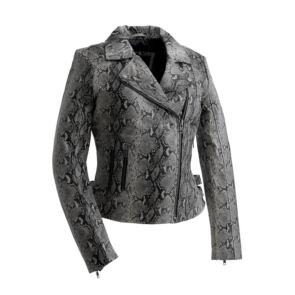 Python - Women's Fashion Leather Jacket Jacket Best Leather Ny XS Python Print 