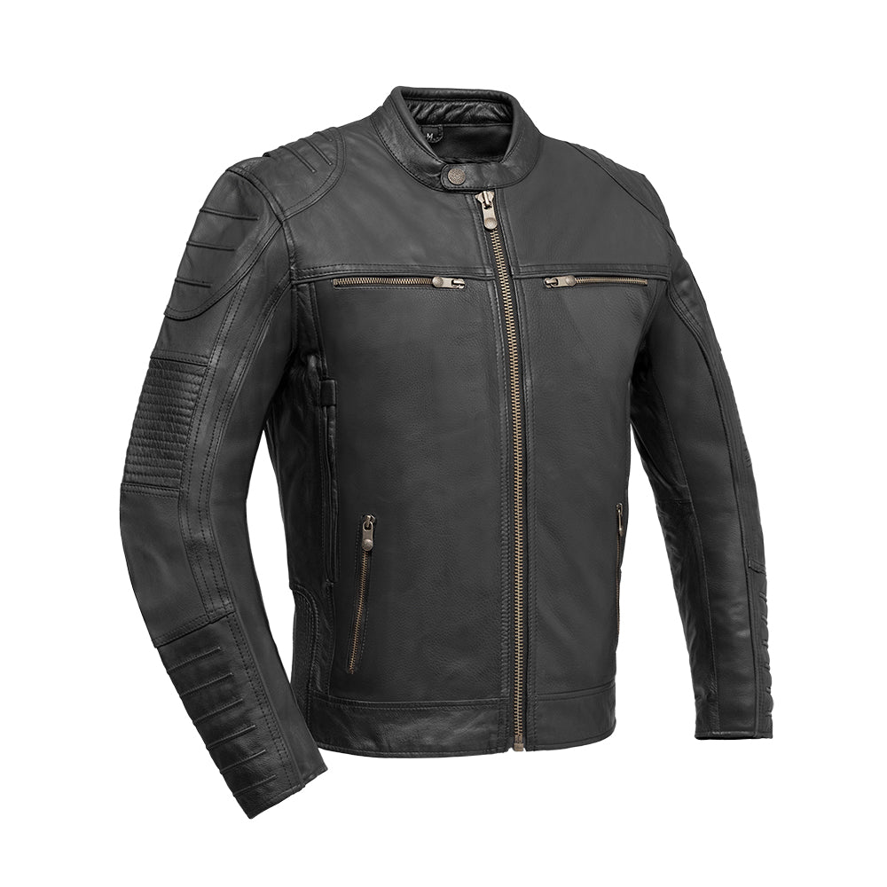 Driftor Men's Motorcycle Leather Jacket Men's Motorcycle Jacket Best Leather Ny Black S
