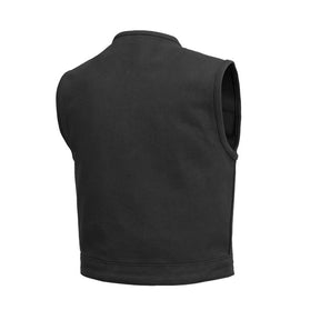 ROCK - Motorcycle Canvas Vest Men's Canvas Vests Best Leather Ny   