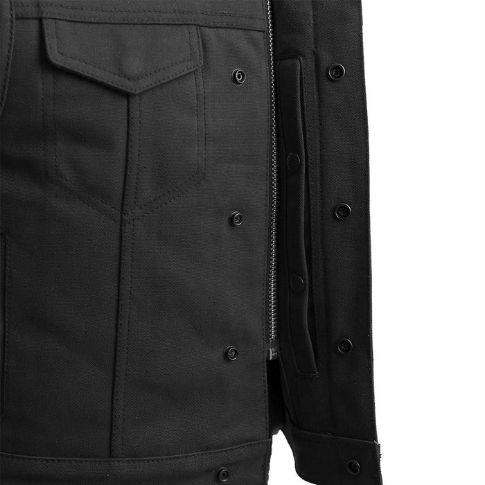 ROCK - Motorcycle Canvas Vest Men's Canvas Vests Best Leather Ny   