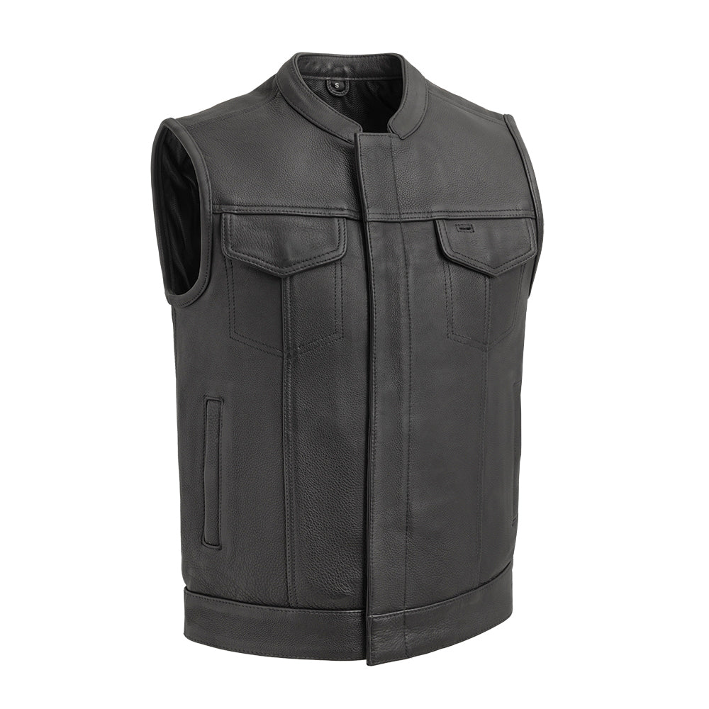 RUTGER - Motorcycle Leather Vest Men's Vest Best Leather Ny S Black 