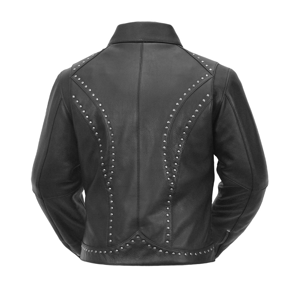 ARYA STARK Motorcycle Leather Jacket Women's Motorcycle Leather Jacket Best Leather Ny