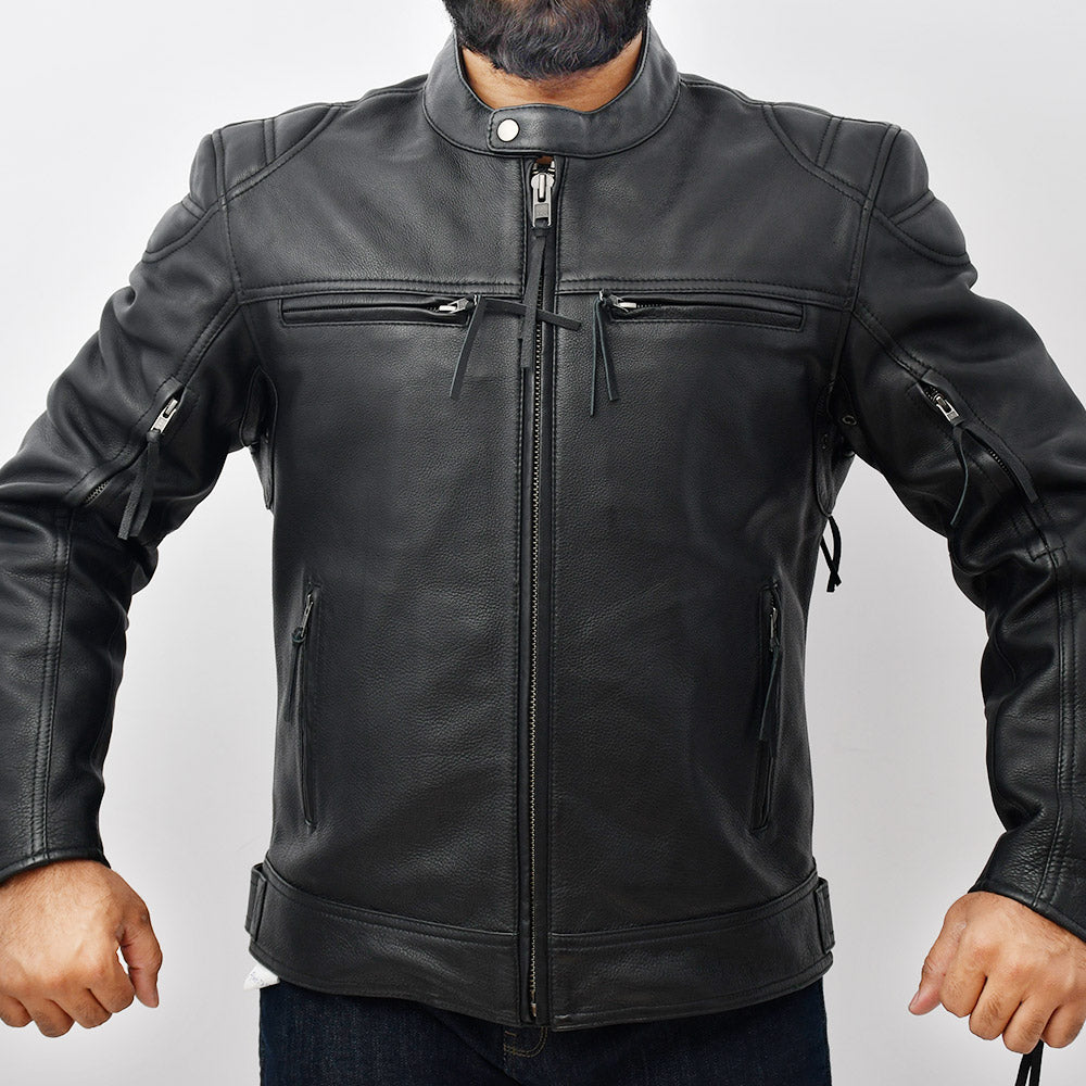 SERPENT Scooter Style Leather Jacket Men's Motorcycle Jacket Best Leather Ny