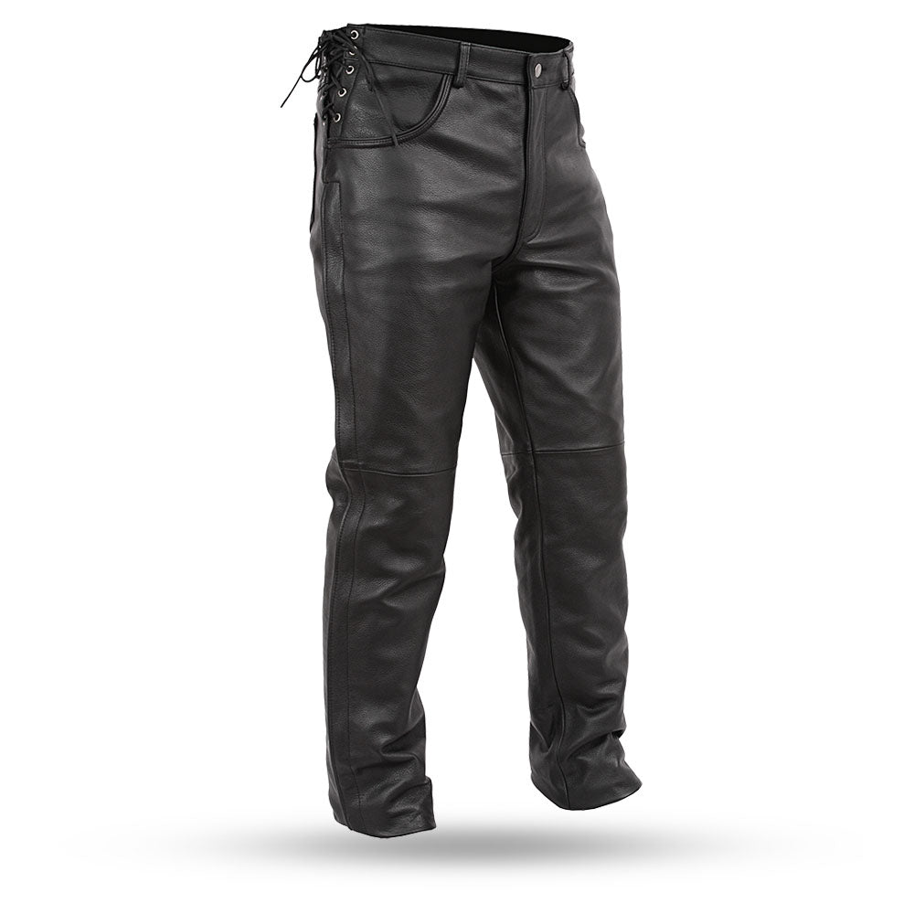 SKEG Motorcycle Leather Pants Chaps Best Leather Ny 30 Black 