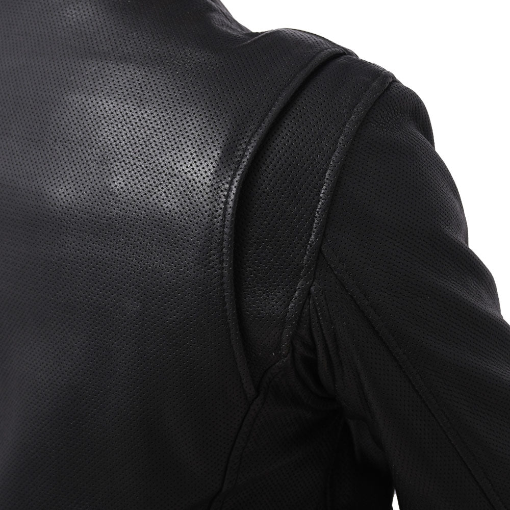 STAR Motorcycle Perforated Leather Jacket Men's Motorcycle Jacket Best Leather Ny