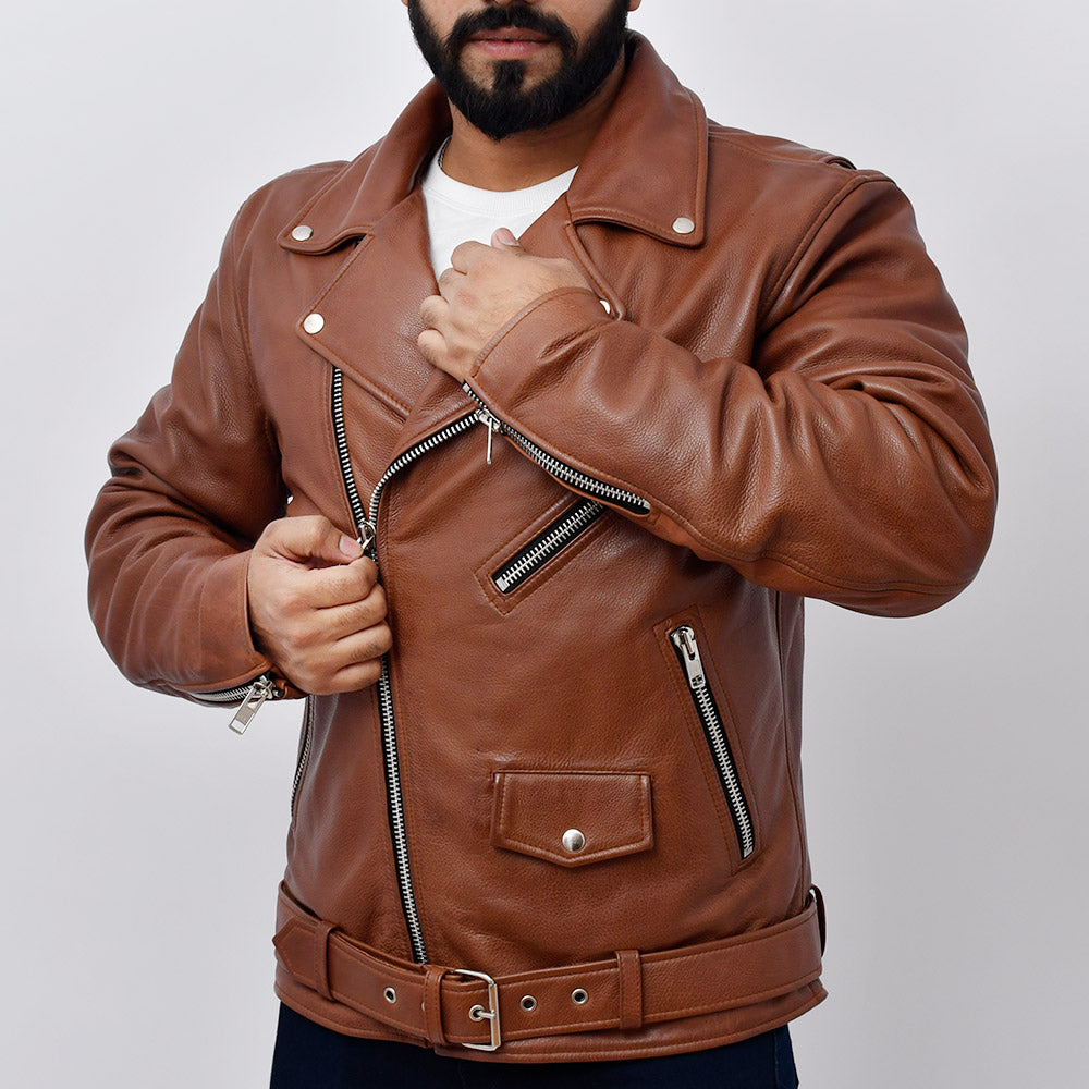 THUNDER Motorcycle Leather Jacket Men's Motorcycle Jacket Best Leather Ny