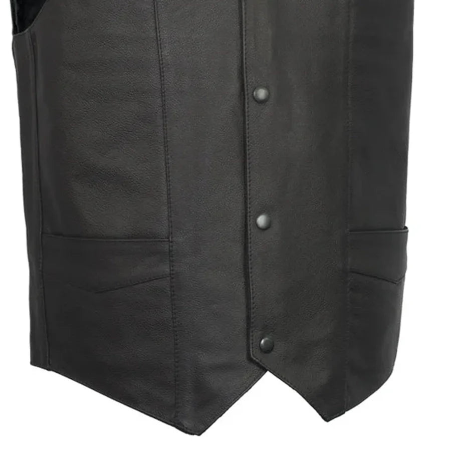NATE - Motorcycle Leather Vest Men's Leather Vest Best Leather Ny