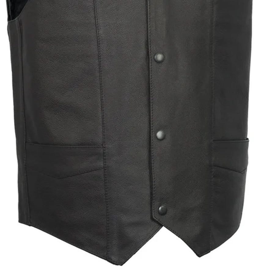 NATE - Motorcycle Leather Vest Men's Leather Vest Best Leather Ny