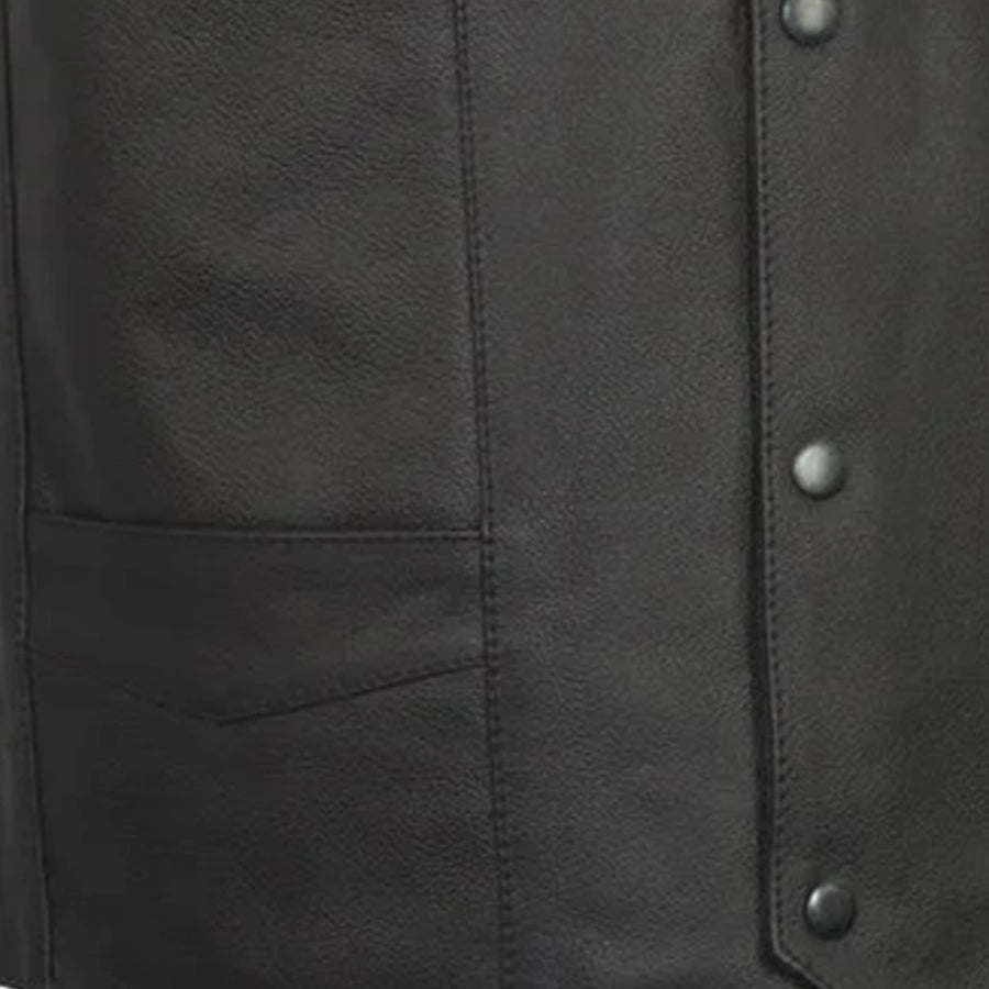 NATE - Motorcycle Leather Vest Men's Leather Vest Best Leather Ny