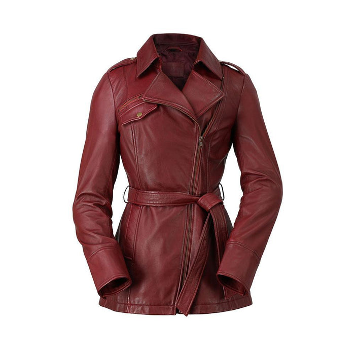 Traci - Women's Fashion Leather Jacket (Oxblood) Jacket Best Leather Ny XS Oxblood 