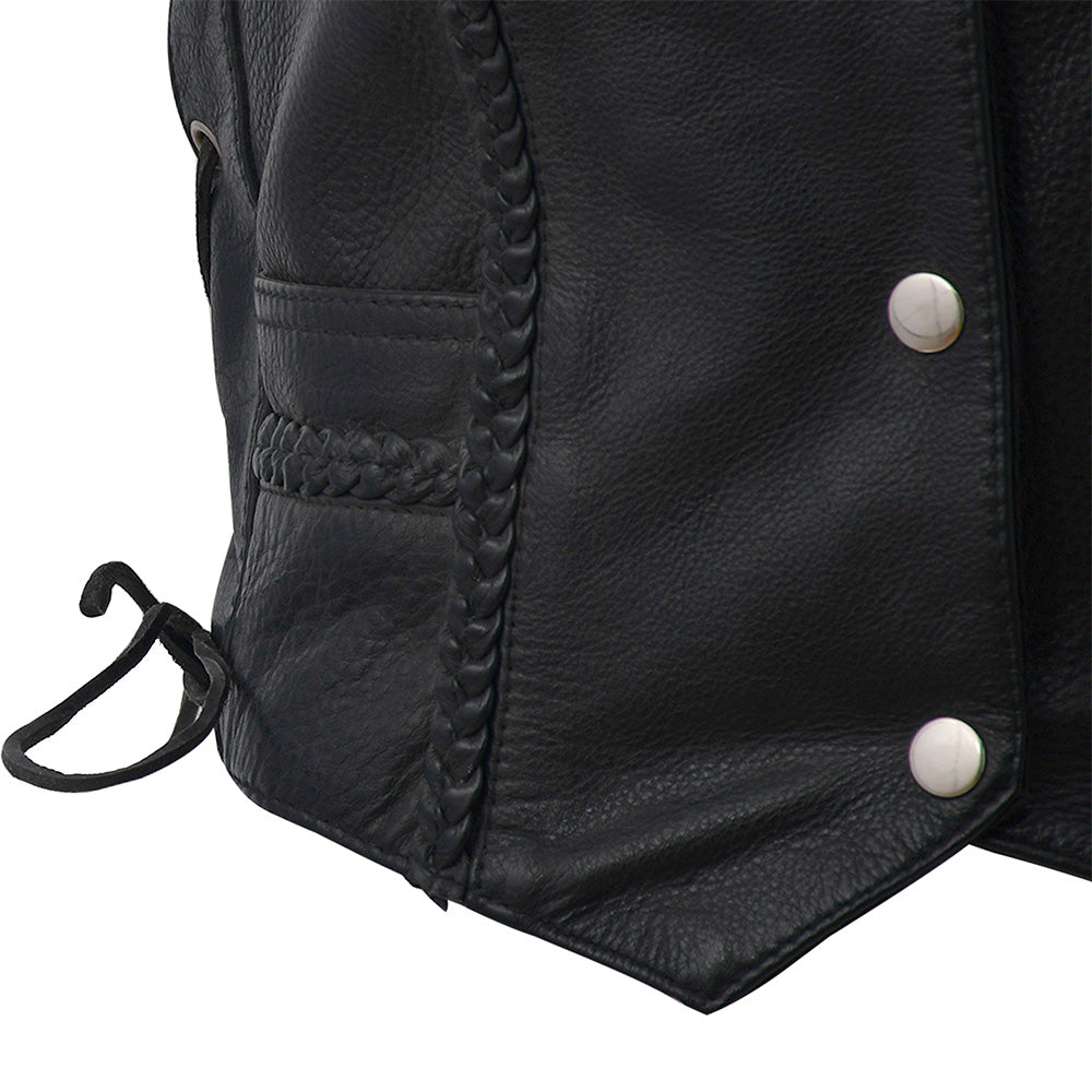 Trinity - Women's Motorcycle Western Style Leather Vest Women's Leather Vest Best Leather Ny