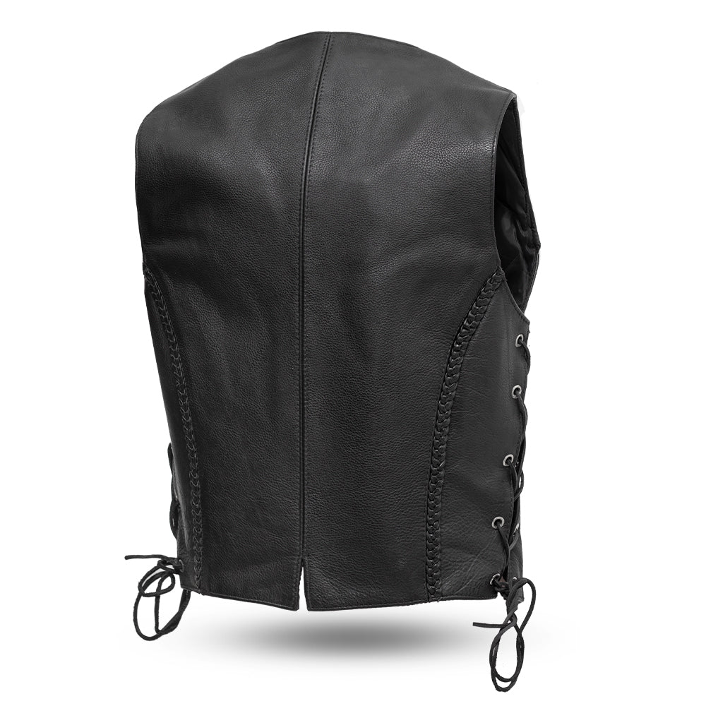 Trinity - Women's Motorcycle Western Style Leather Vest Women's Leather Vest Best Leather Ny